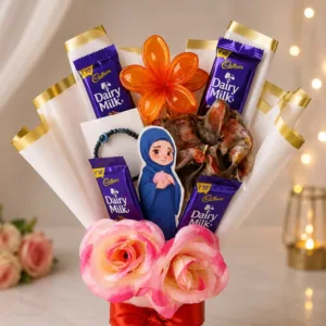 Chocolate +cosmetics bouquet