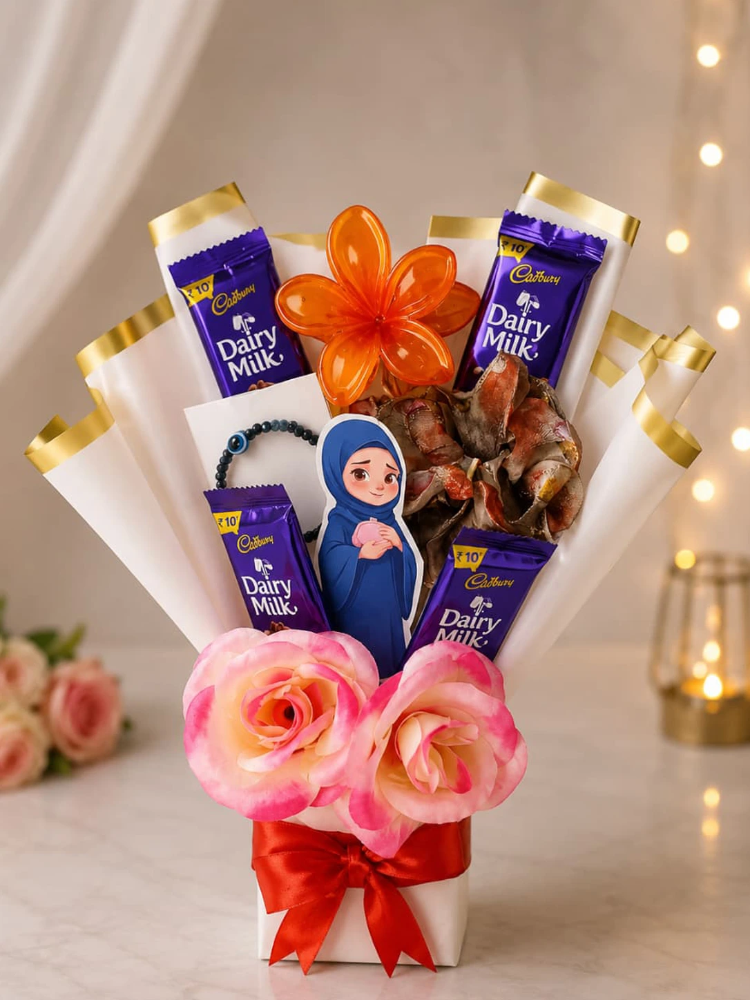 Chocolate +cosmetics bouquet